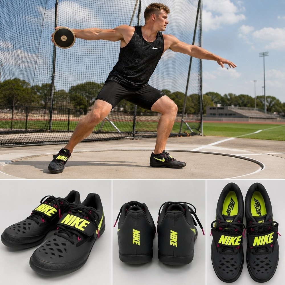Nike Zoom Rotational 6 Black Volt Pink Throwing Shoes Discus Shot Put Mens
